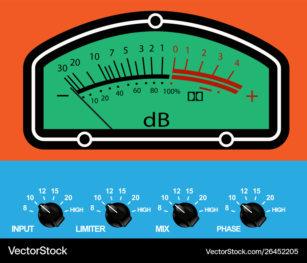 Db meter vector image