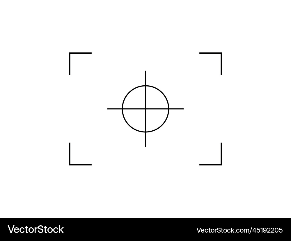 Focus line icon for apps and website camera frame Focus line icon for apps and website camera frame vector image