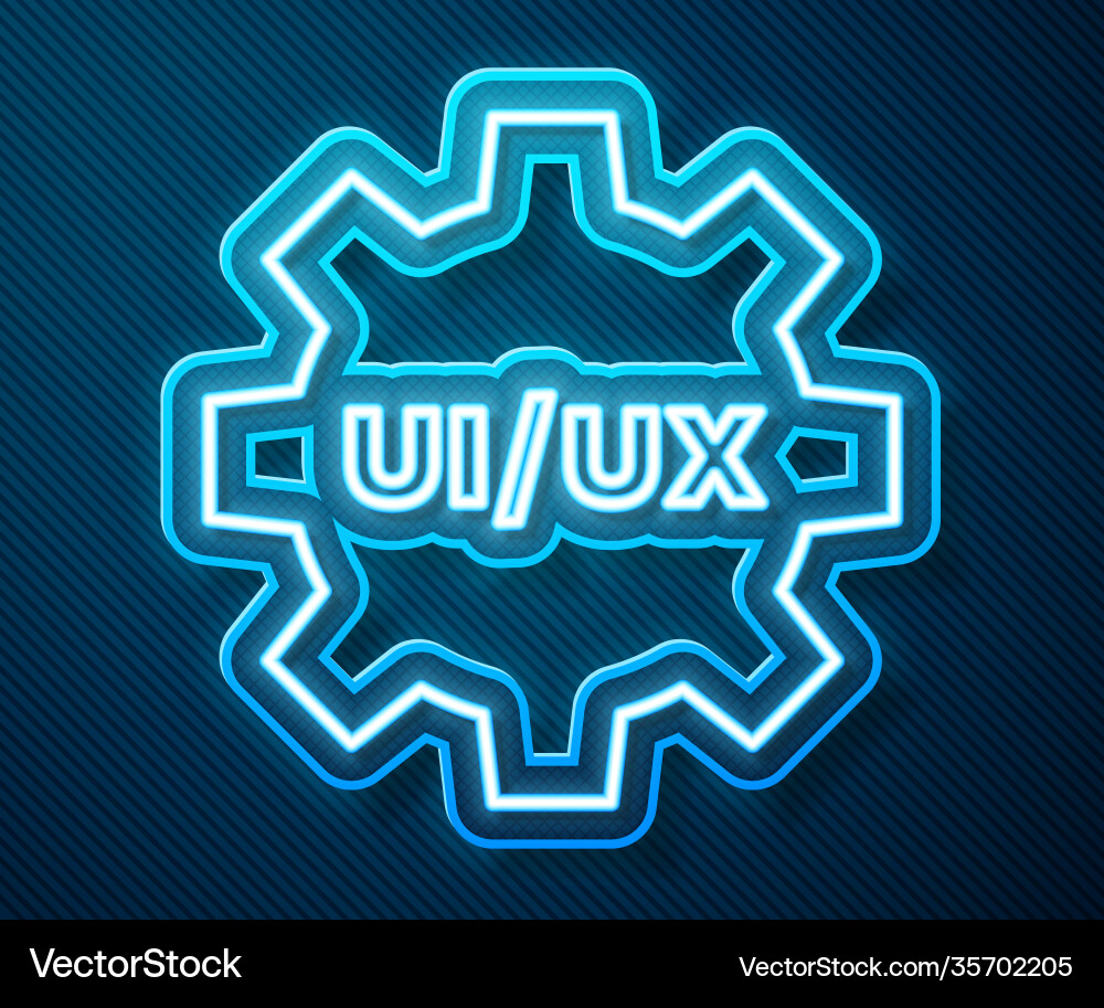 Glowing neon line ui or ux design icon isolated Glowing neon line ui or ux design icon isolated vector image