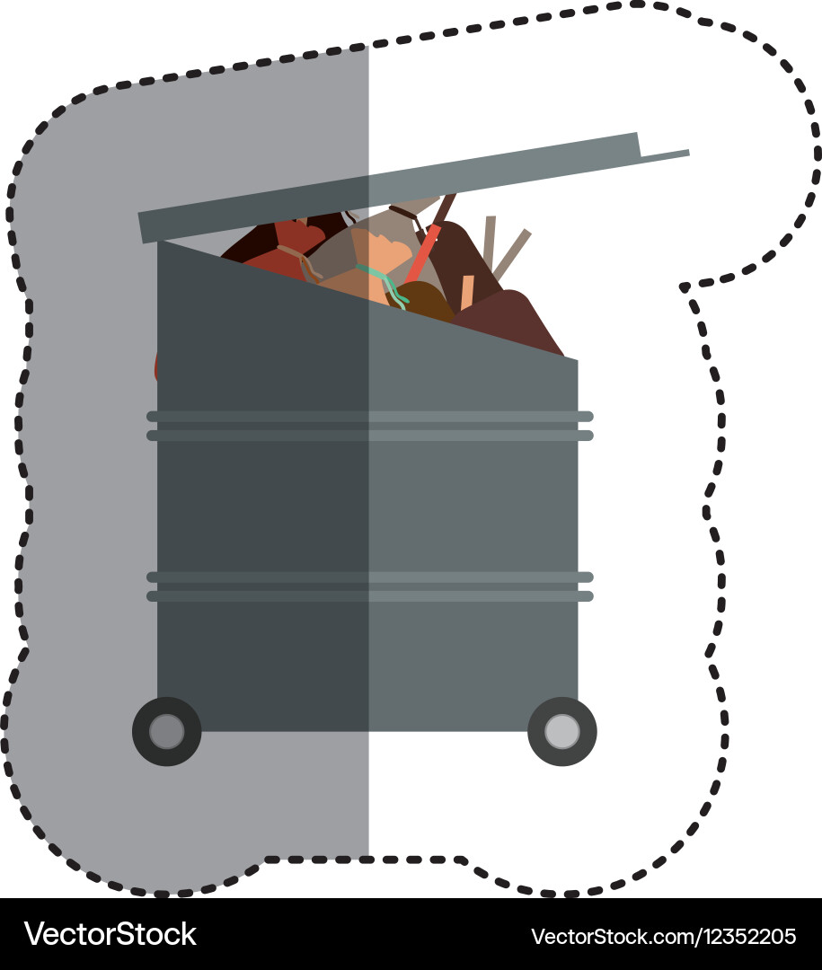 Isolated trash design vector image