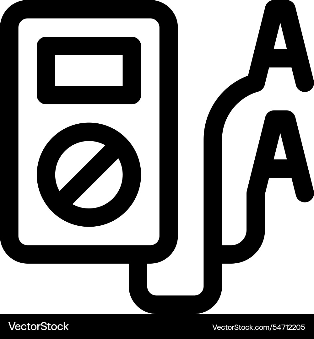 Meter icon thin linear style design isolated Meter icon thin linear style design isolated vector image