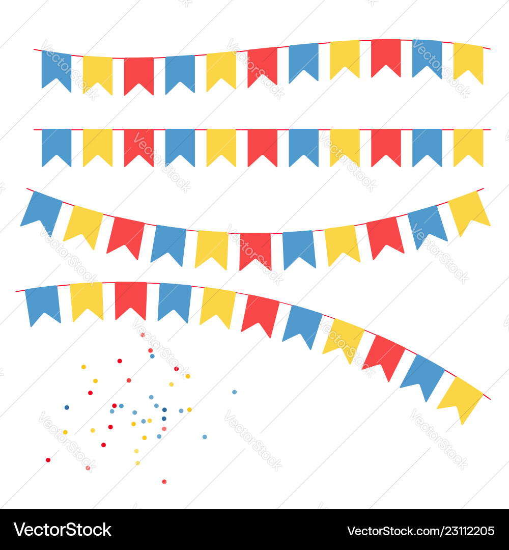 Party background with flags Vector Image