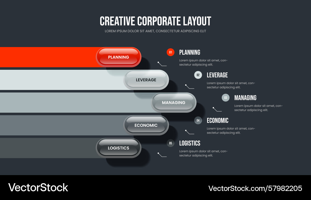 Sales overview five element diagram frame design Sales overview five element diagram frame design Vector Image