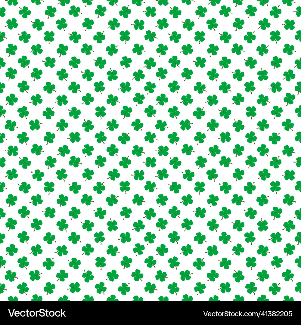 Seamless pattern with clovers on white background Seamless pattern with clovers on white background vector image
