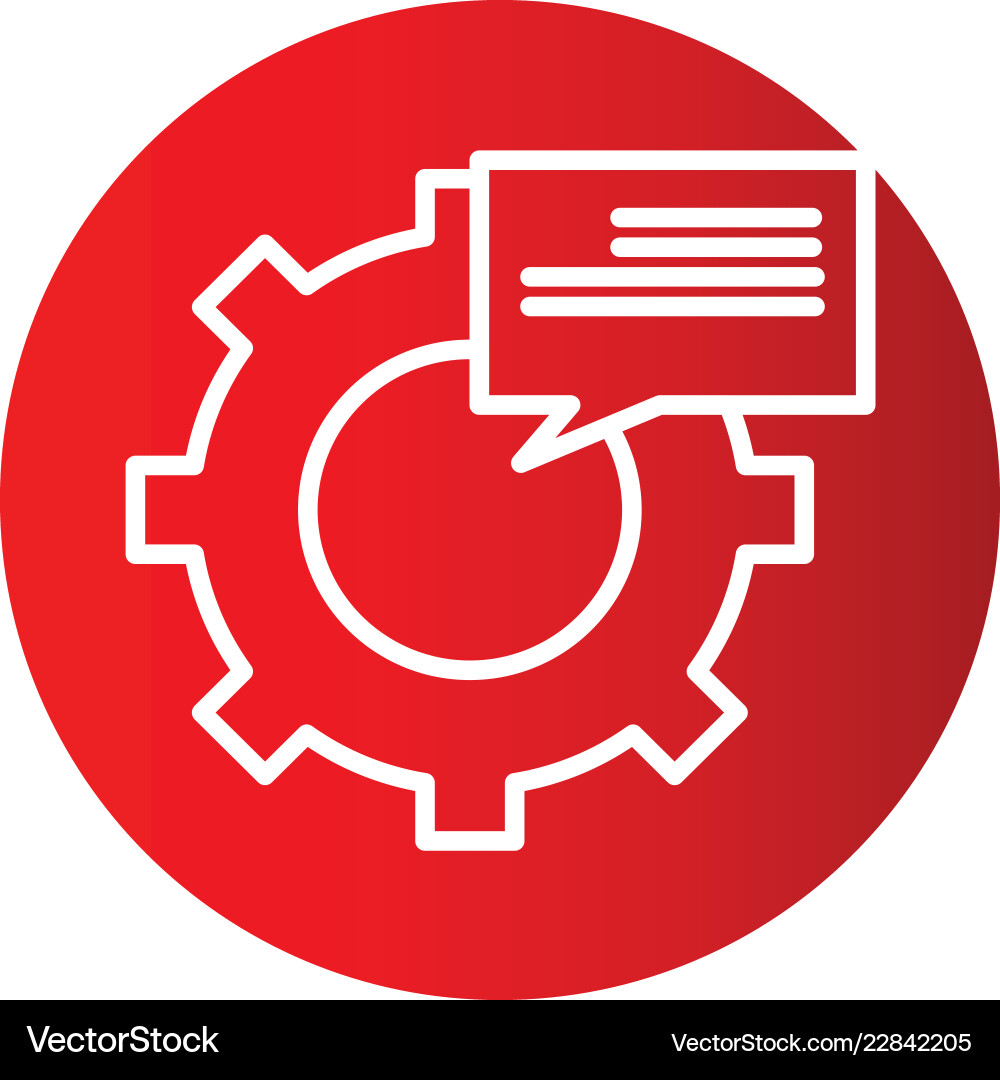 Setting icon in creative design with elements Vector Image
