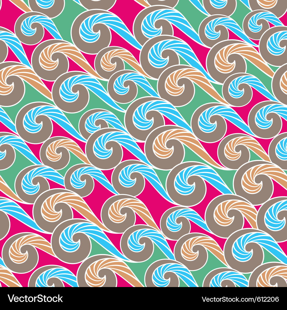 Abstract Swirl Wave Pattern Vector Image