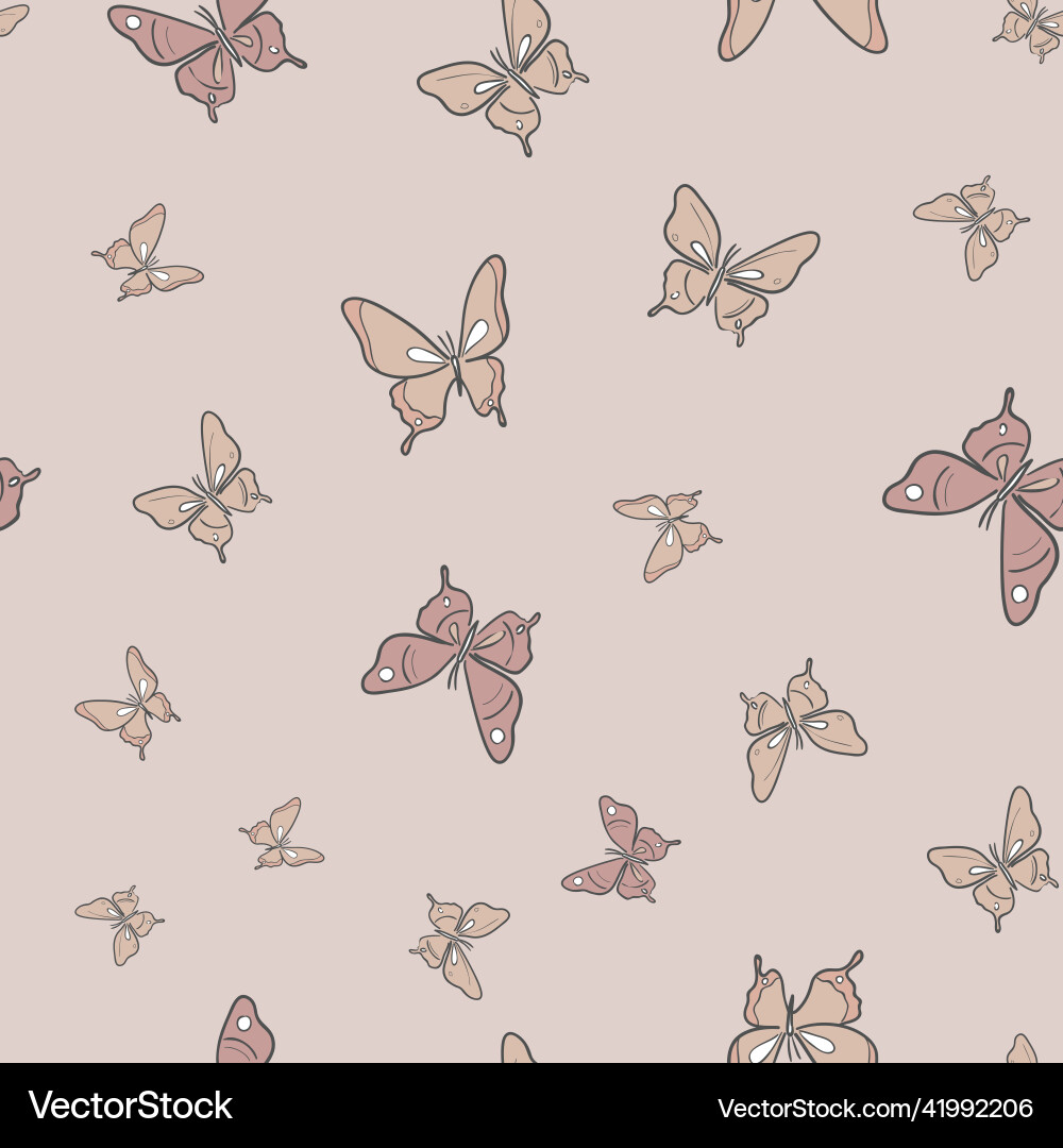 Butterfly seamless repeat pattern background Butterfly seamless repeat pattern background vector image