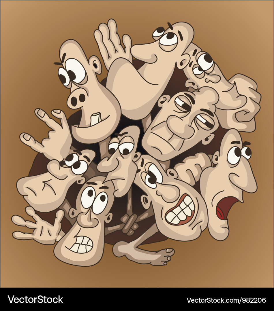 Crowd abstraction vector image