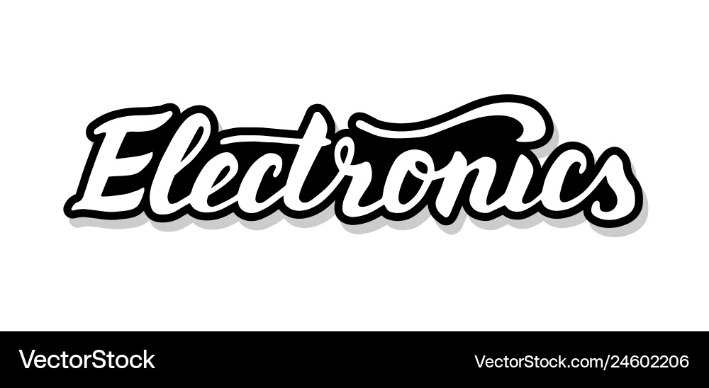 Electronics calligraphy template text for your Electronics calligraphy template text for your Vector Image