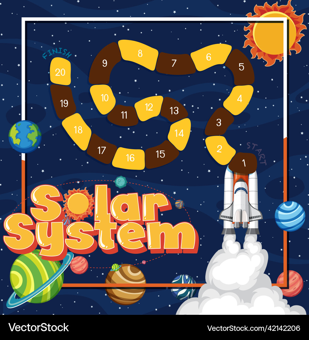 Game template with space theme background Game template with space theme background vector image
