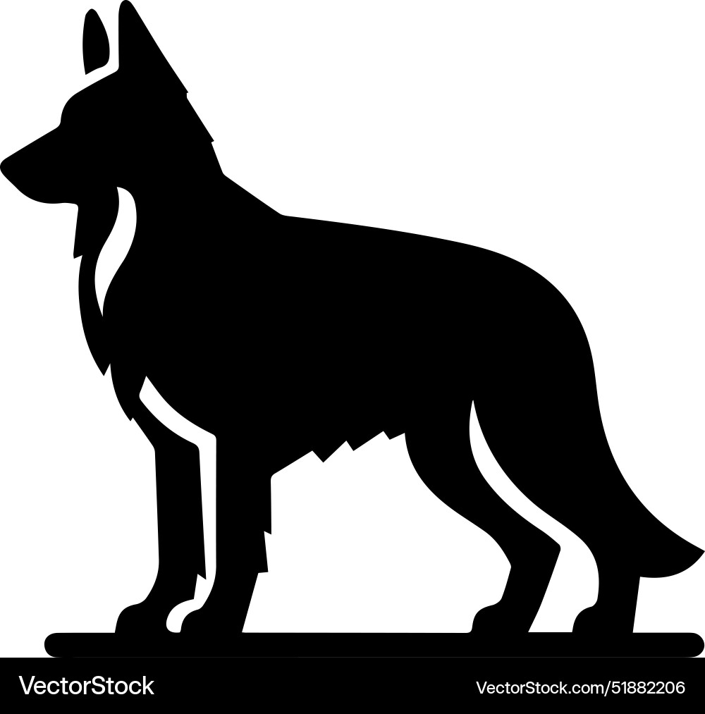 German Shepherd Dog Portrait Vector Image