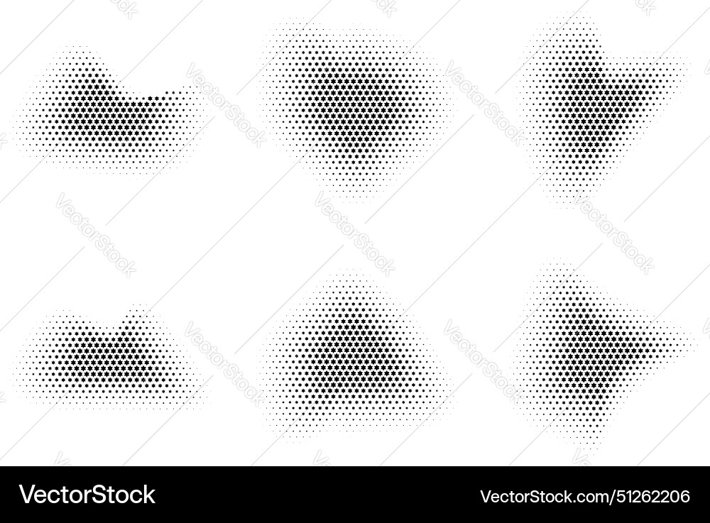 Halftone star pattern reprographic technique Halftone star pattern reprographic technique vector image