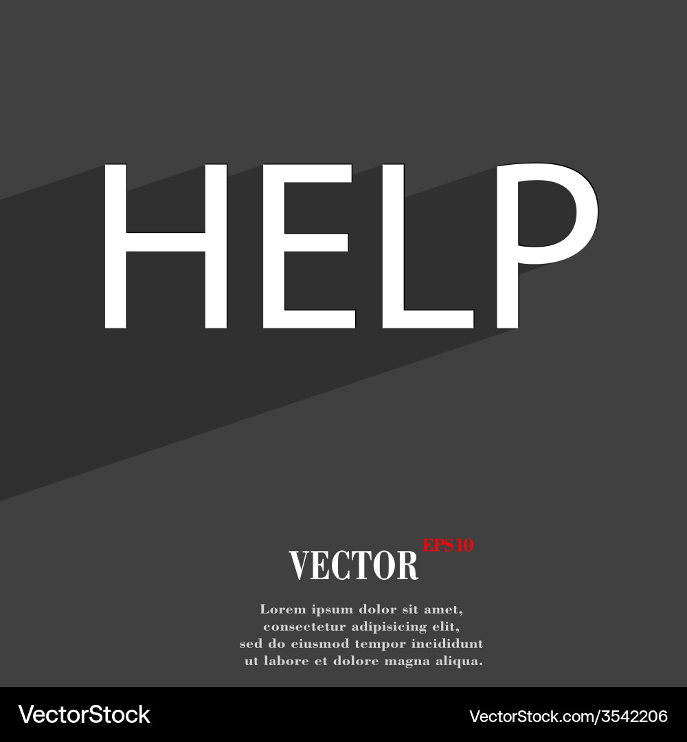 Help point icon symbol flat modern web design Vector Image