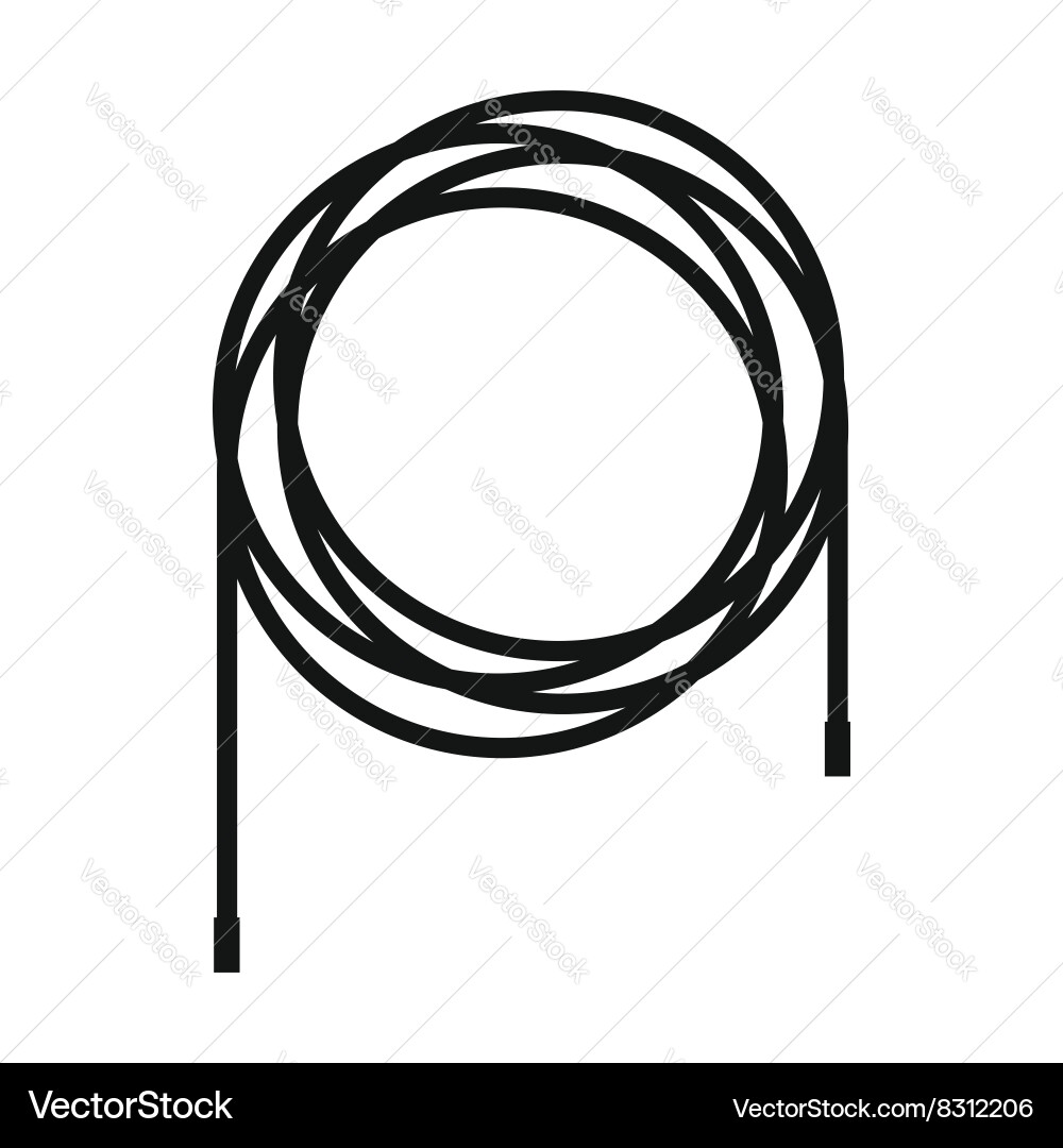 Kabel Icon - Einfache Drahtdarstellung Vektorbild