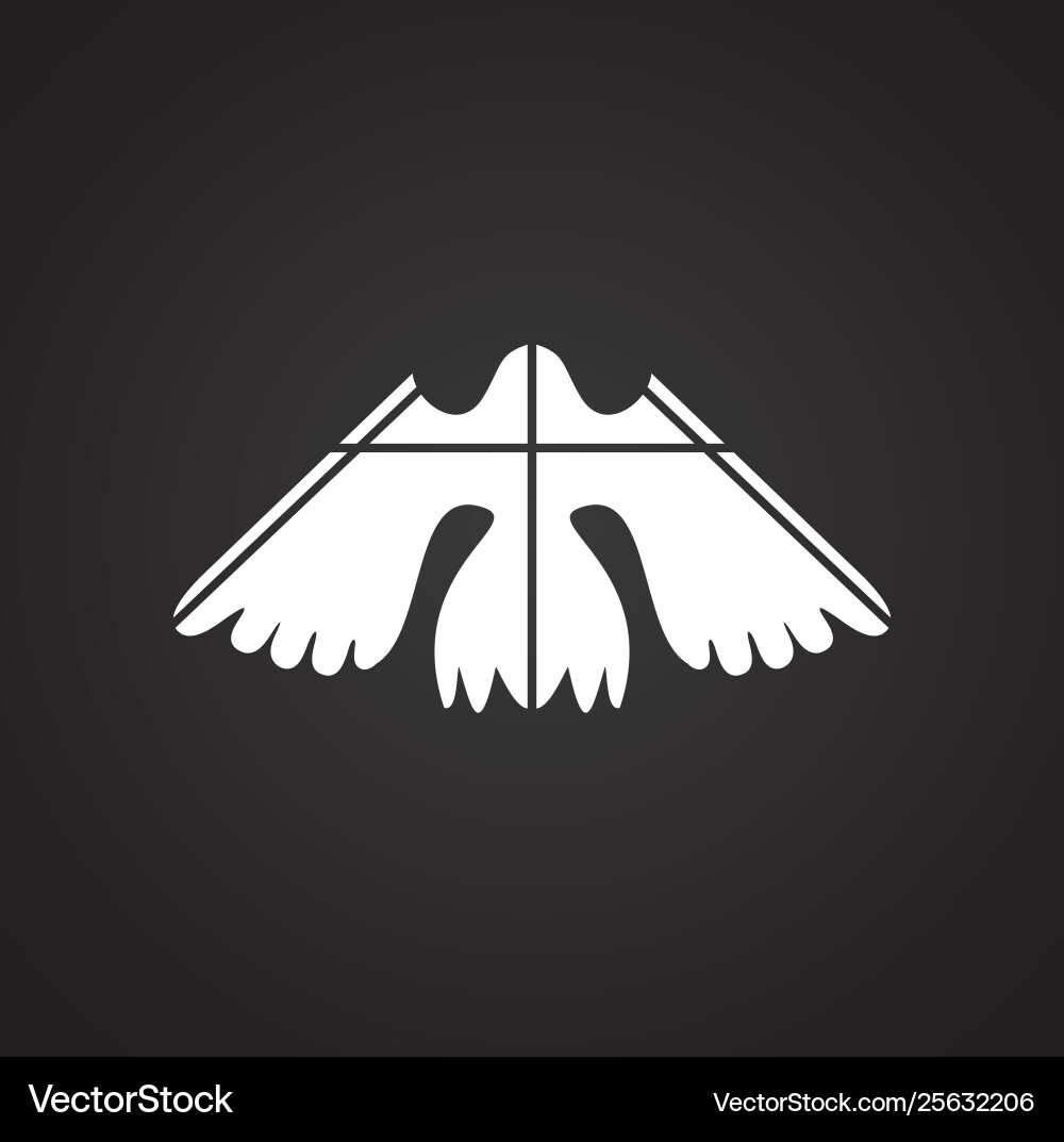 Kite icon on background for graphic and web design Kite icon on background for graphic and web design vector image