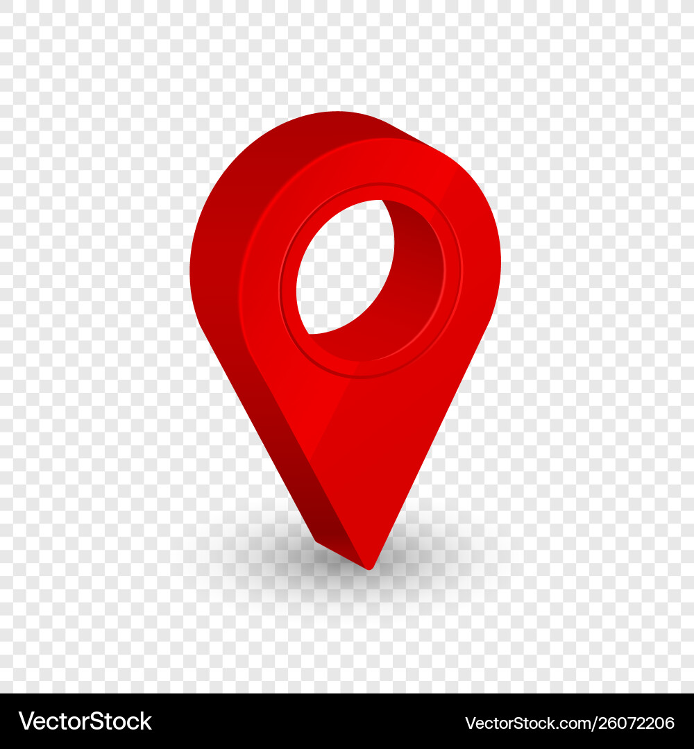 Map location pointer 3d arrow navigation icon Map location pointer 3d arrow navigation icon vector image
