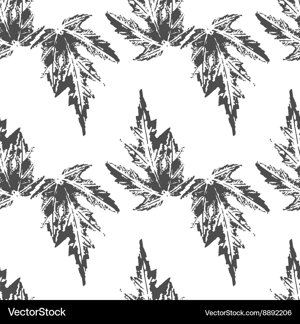 Maple Leaf Imprint Pattern vector image