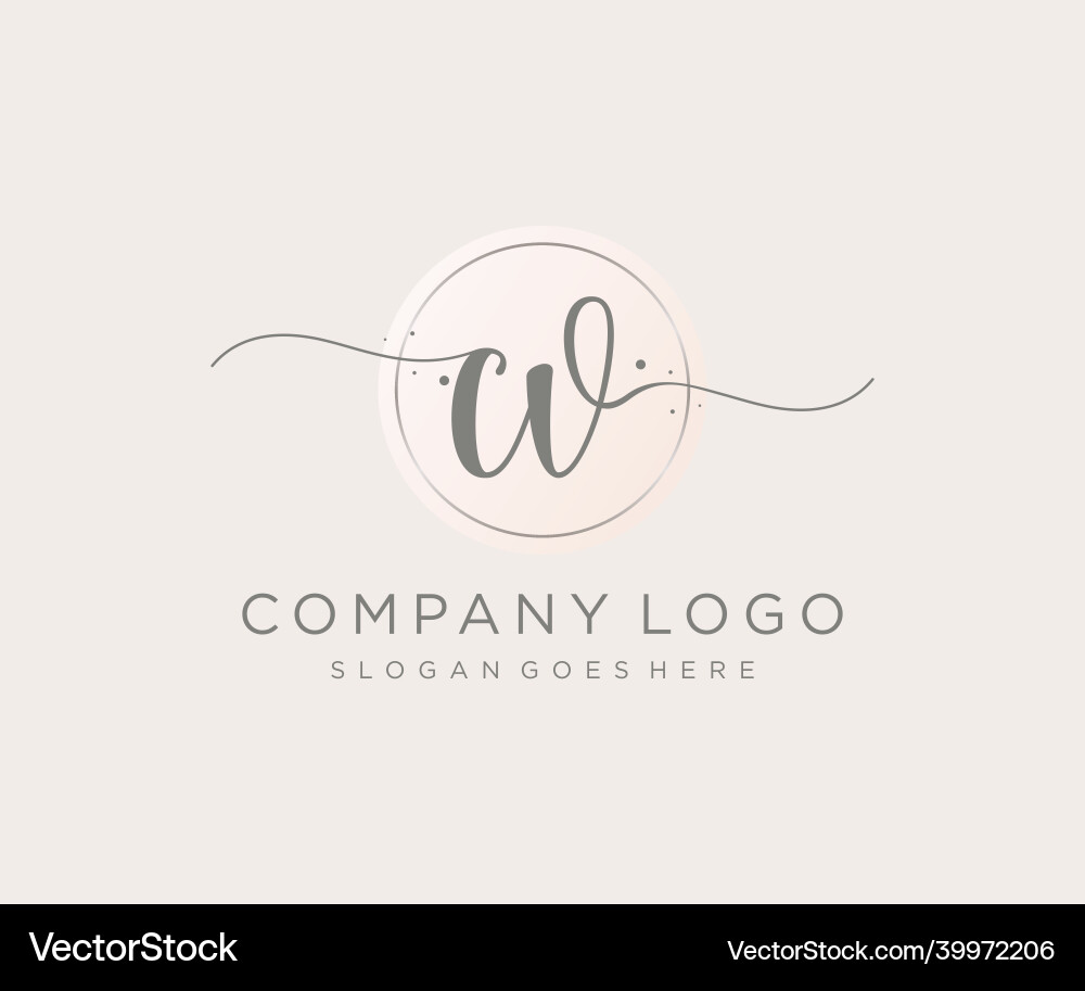 Original cv feminine Logo nutzbar für Natursalon Original cv feminine Logo nutzbar für Natursalon vektorbild