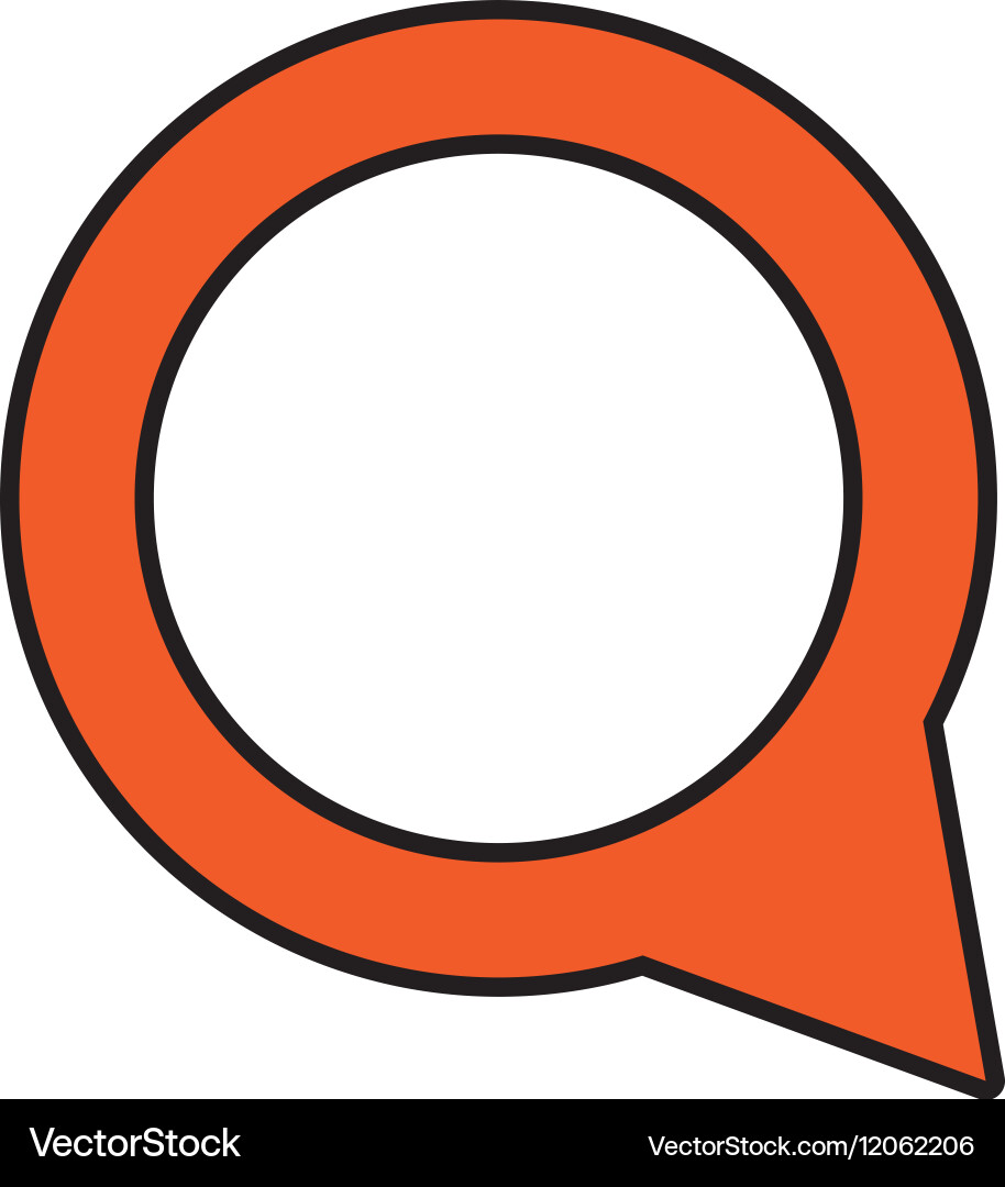 Outline orange pin map pointer gps location vector image