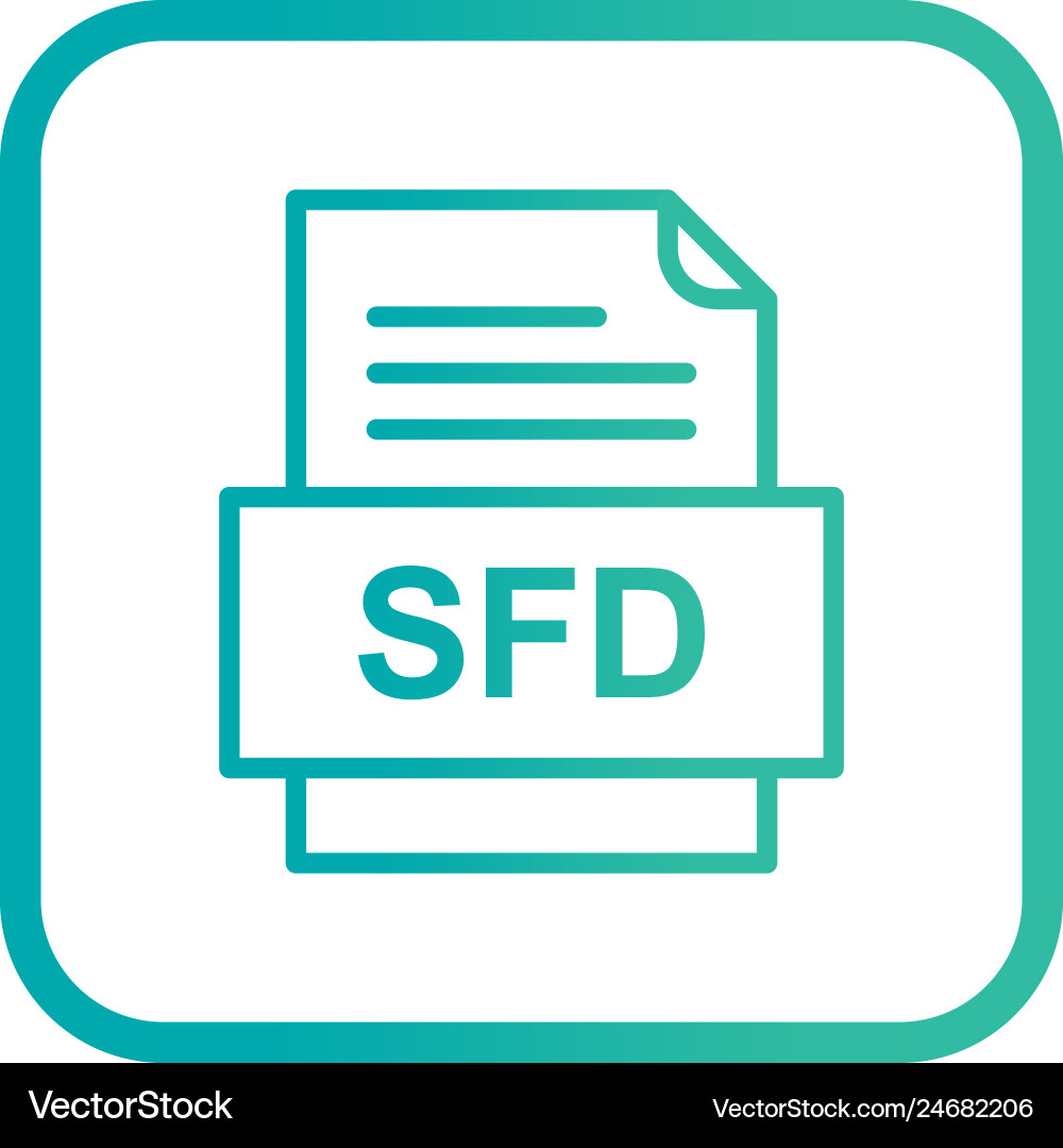 Sfd file document icon Vector Image