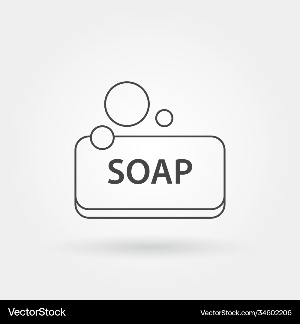 Soap single isolated icon with modern line Vector Image