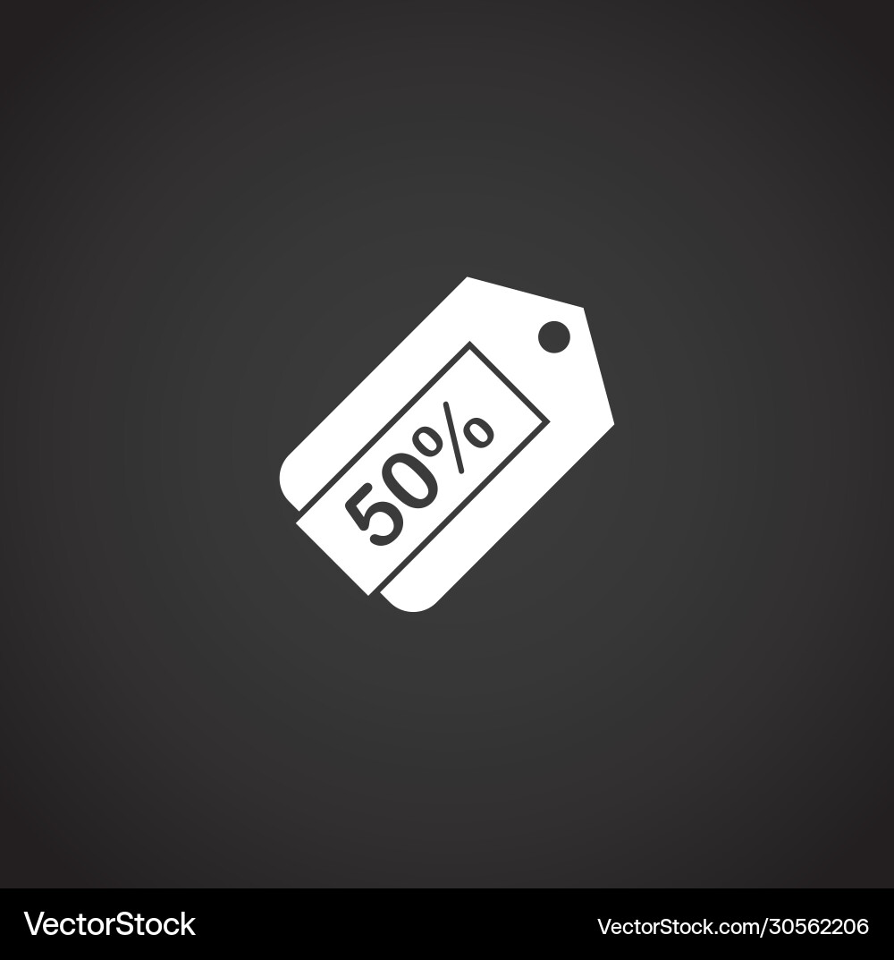 Tag related icon on background for graphic and web Vector Image