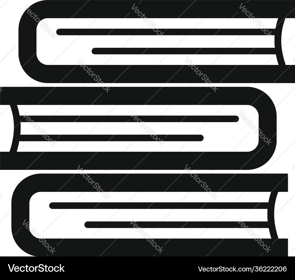 Translator book stack icon simple style vector image