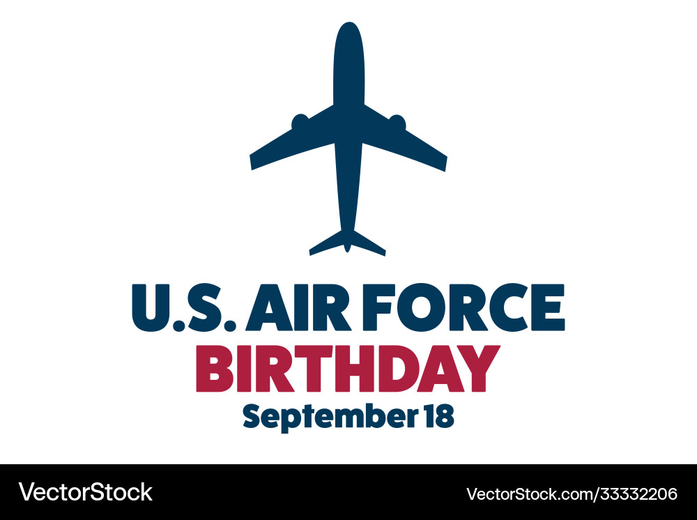 Us Luftwaffe Geburtstag September 18 Urlaub Us Luftwaffe Geburtstag September 18 Urlaub vektorbild