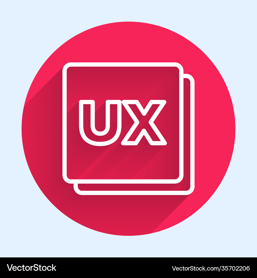 White line ui or ux design icon isolated with long White line ui or ux design icon isolated with long vector image