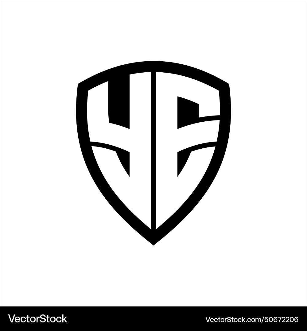 Ye Monogramm Logo mit kühnen Buchstaben Schild Form Ye Monogramm Logo mit kühnen Buchstaben Schild Form vektorbild