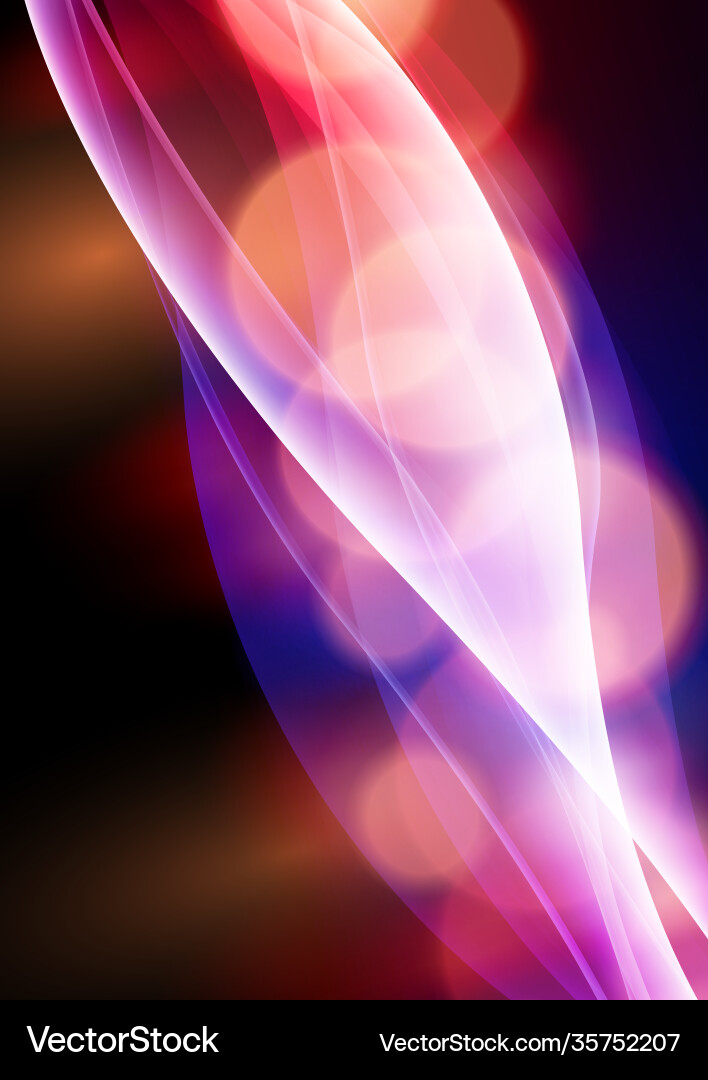 Abstract colorful wavy background with particles vector image