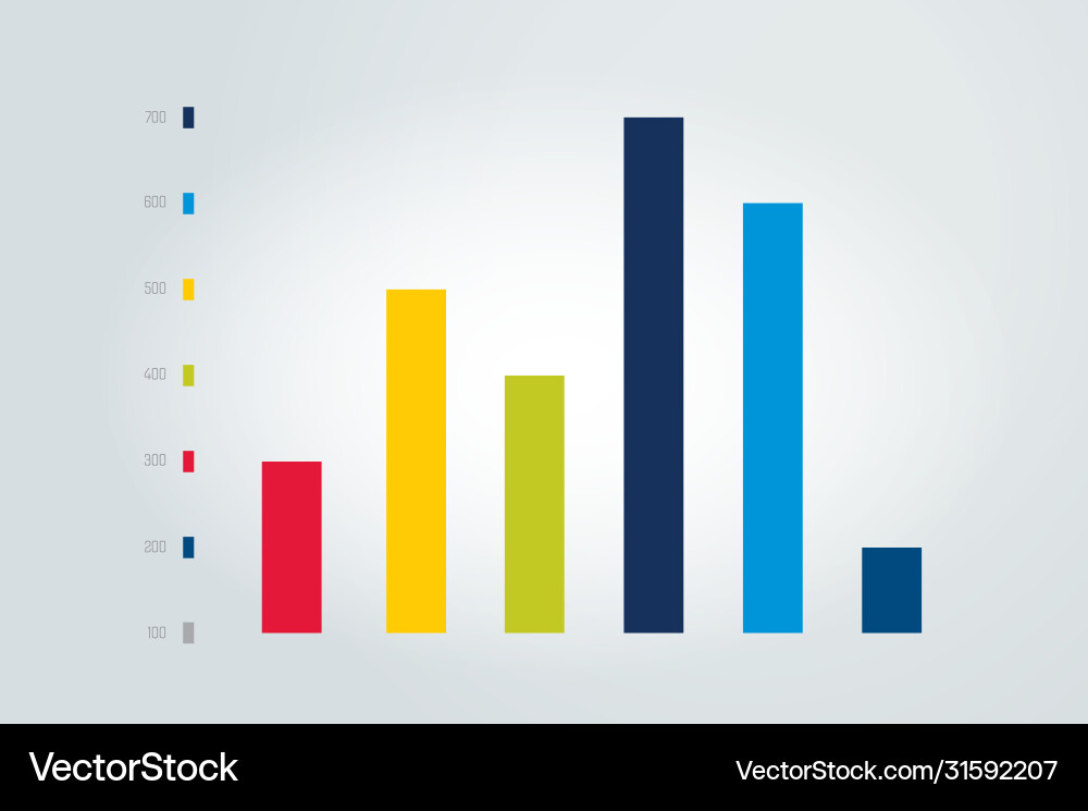 Chart graph scheme simply color editable vector image
