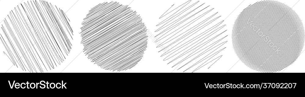 Circle with scribble sketch doodle effect pattern Circle with scribble sketch doodle effect pattern vector image