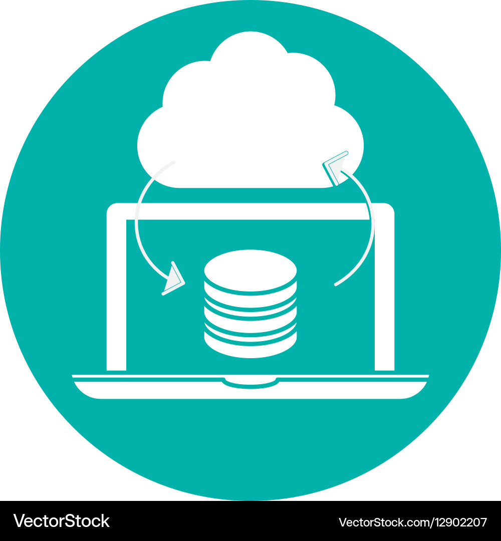 Data center storage two tone button icon image vector image