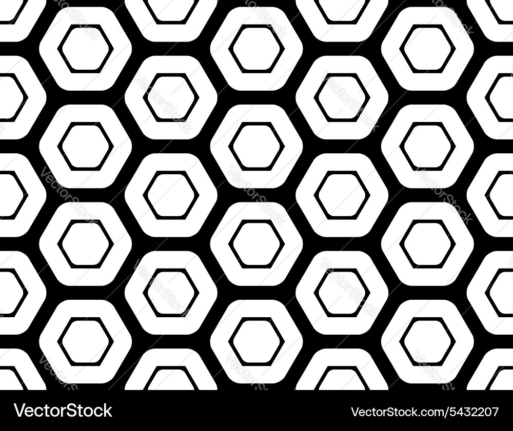 Design seamless monochrome hexagon pattern Vector Image