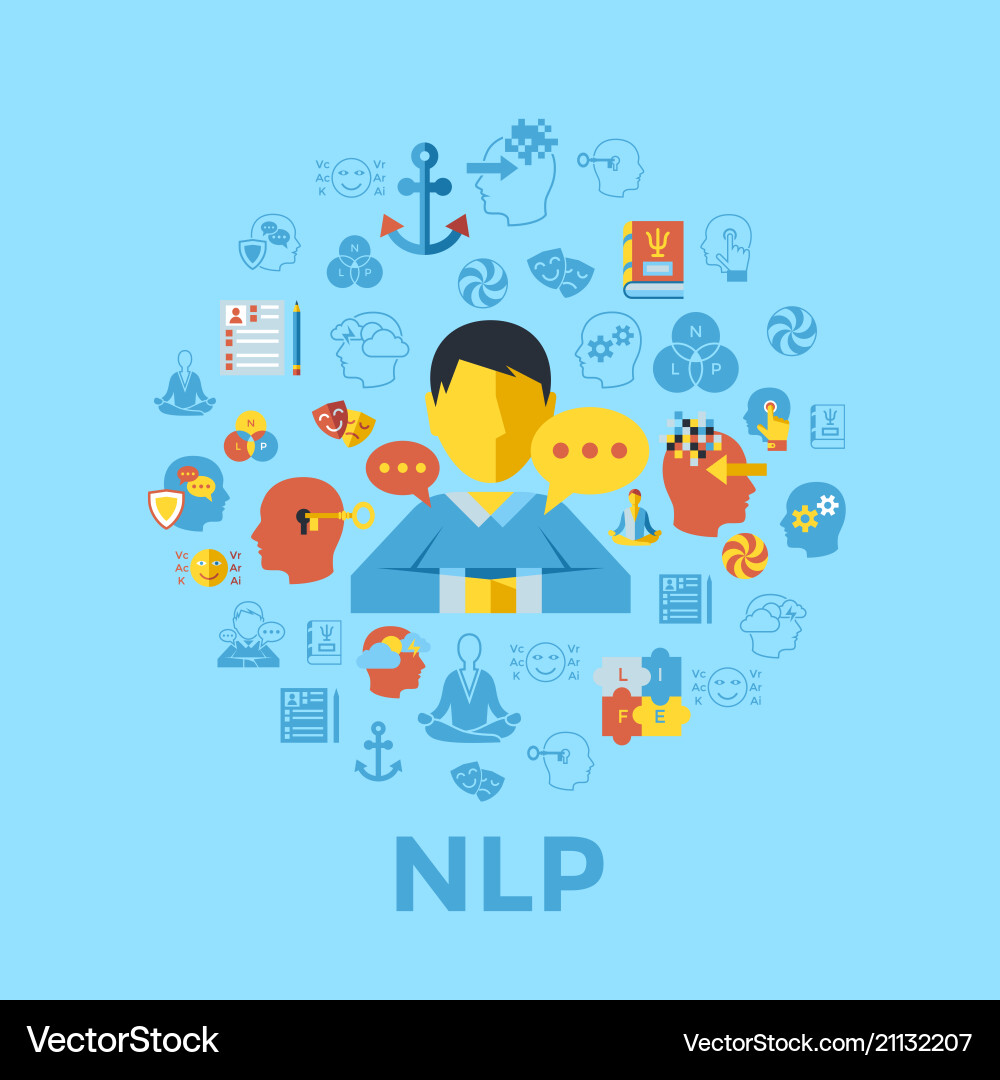 Digital neuro linguistic programming Digital neuro linguistic programming Vector Image