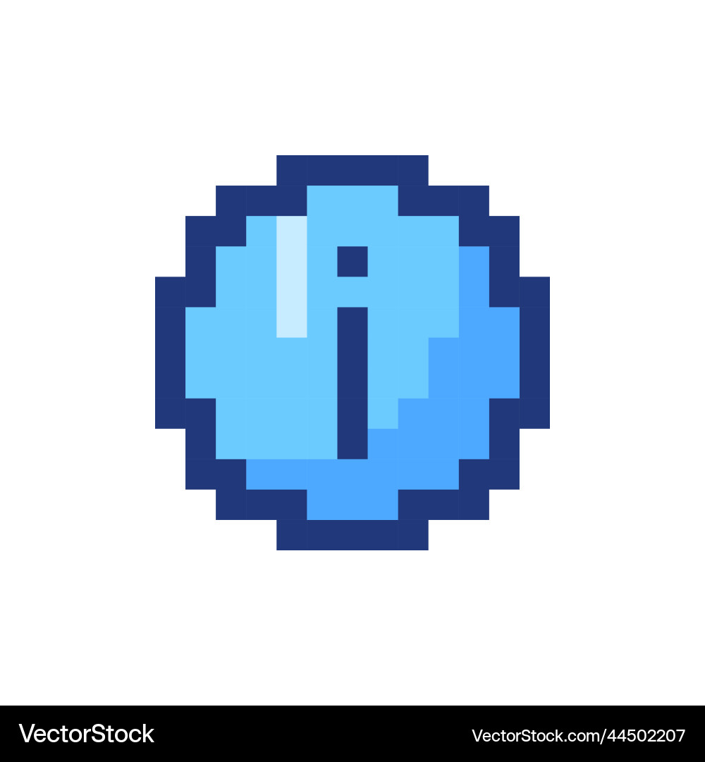 Info pixelated rgb color ui icon Vector Image