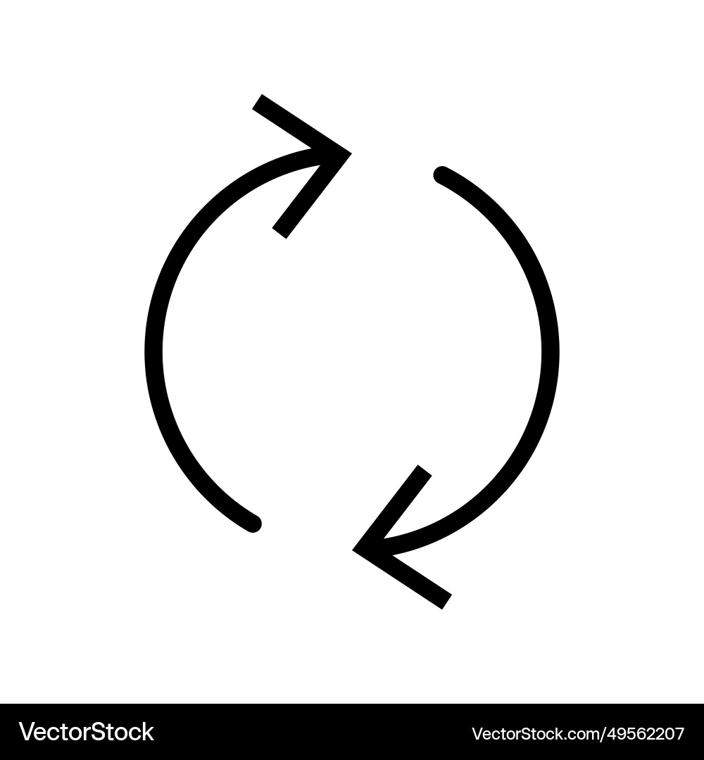 Line icon refresh business communication button Vector Image