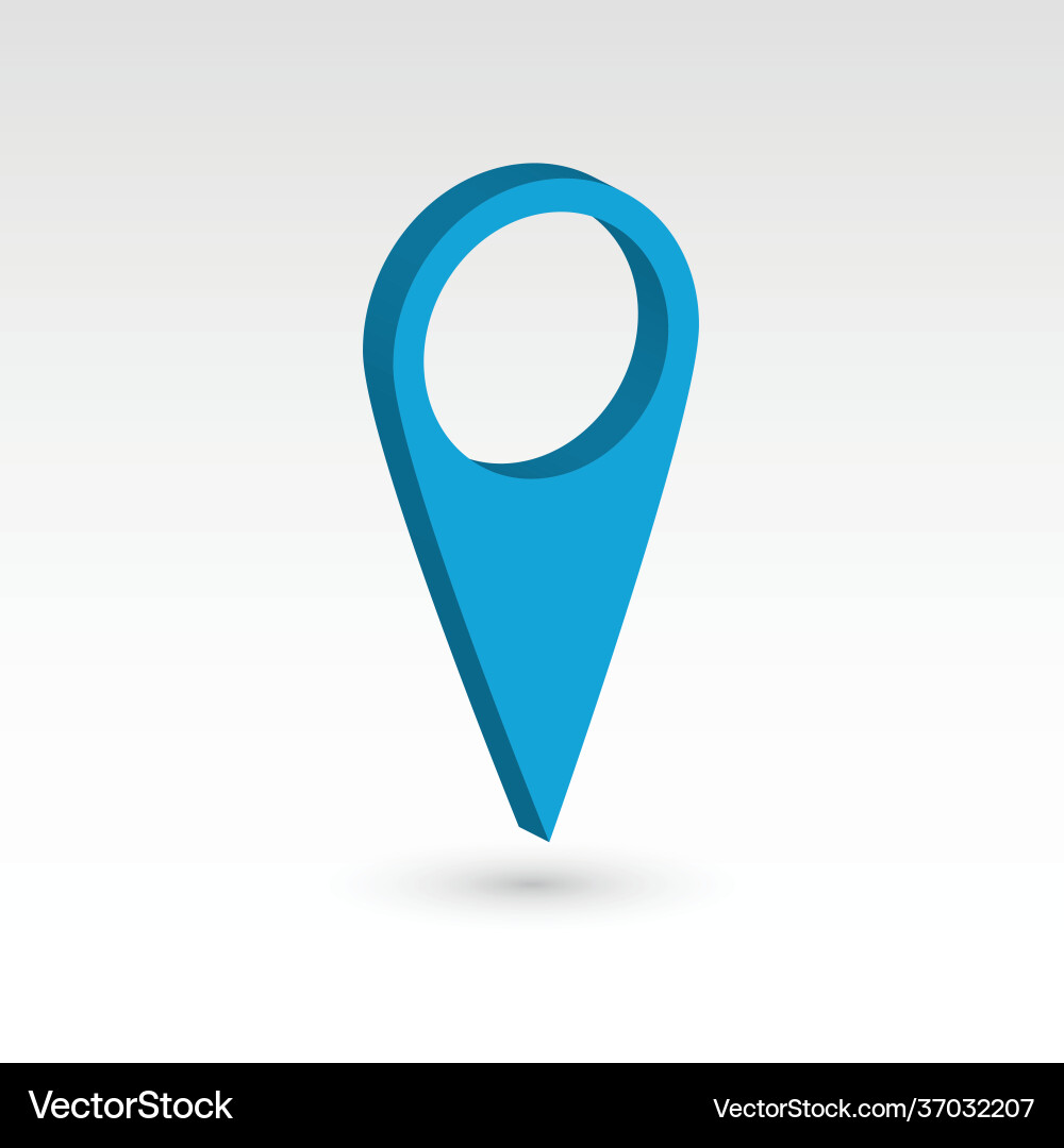 Map pointer - 3d object Map pointer - 3d object vector image