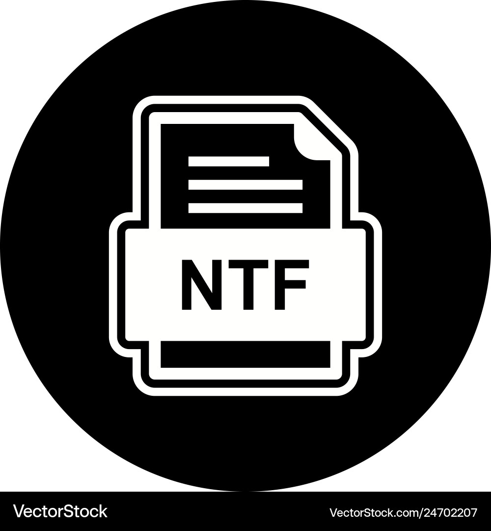 Ntf file document icon vector image