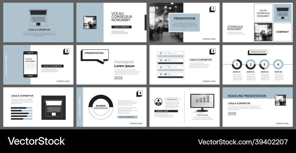 Presentation and slide layout template design Presentation and slide layout template design vector image