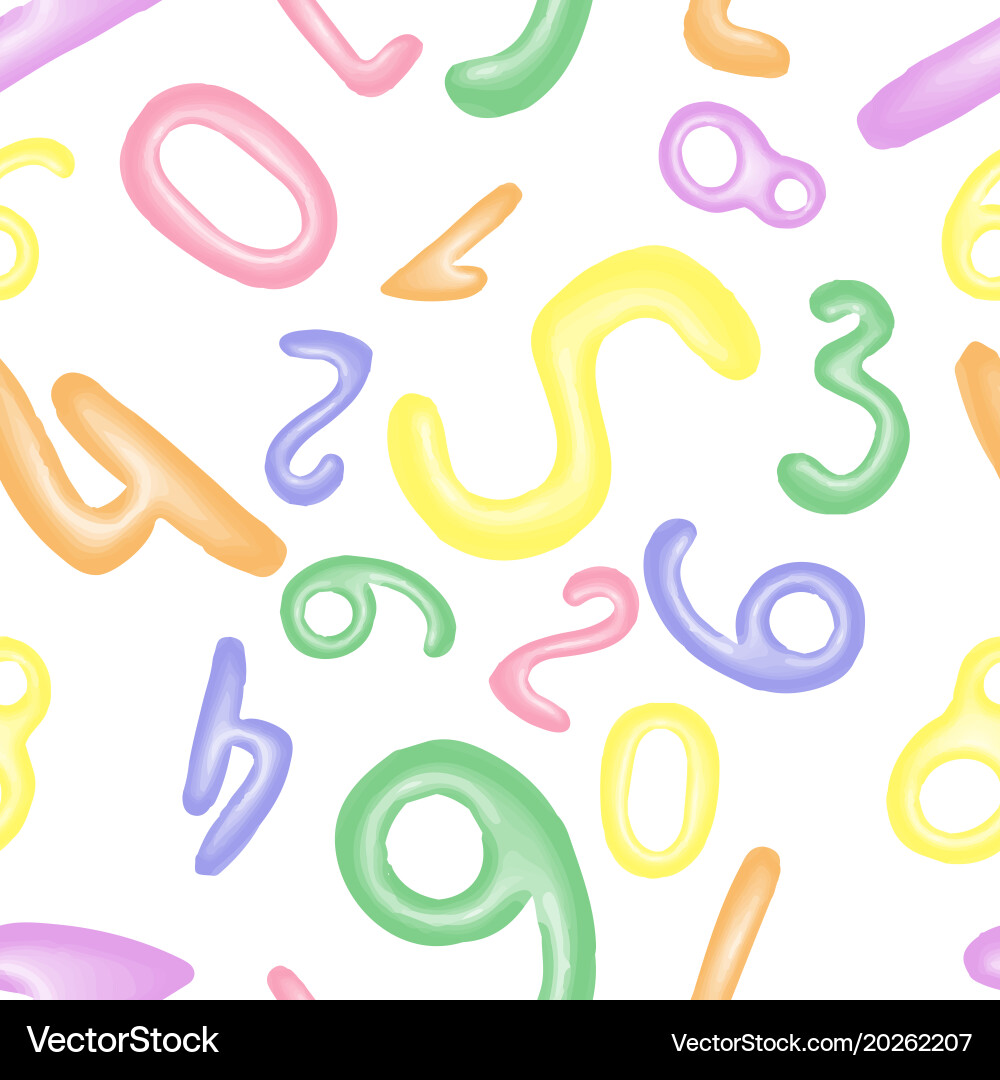 Seamless pattern with numbers for school design Vector Image