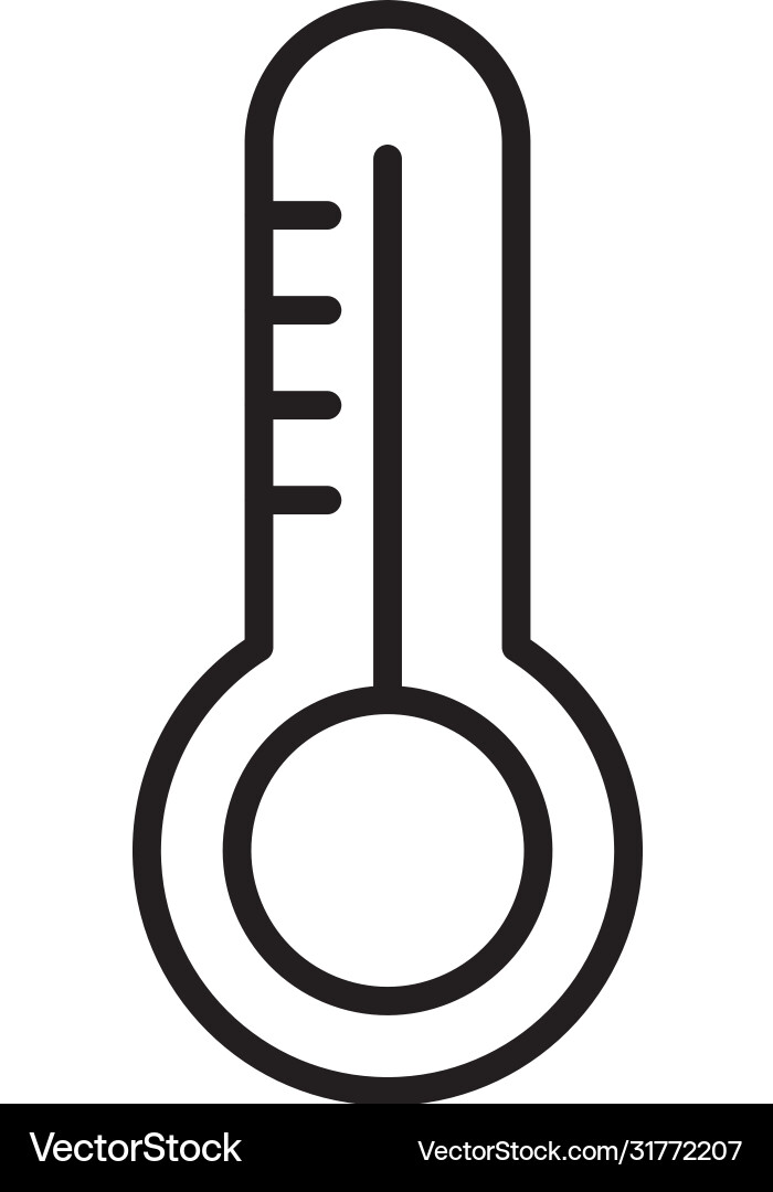 Thermostat on white background line style icon Vector Image