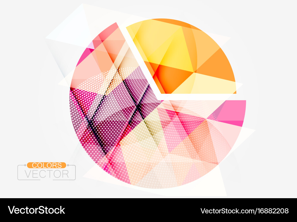 Abstract colorful circle shape scene vector image