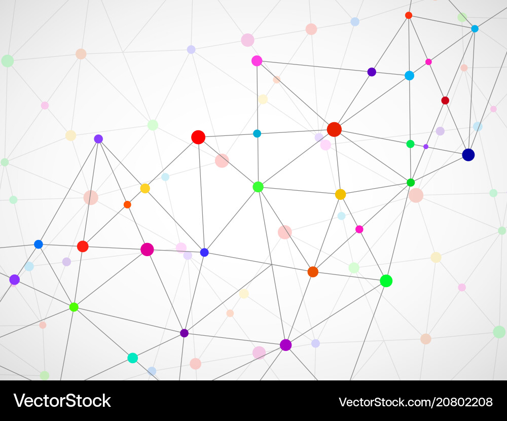 Abstract Geometric Network Vector Image