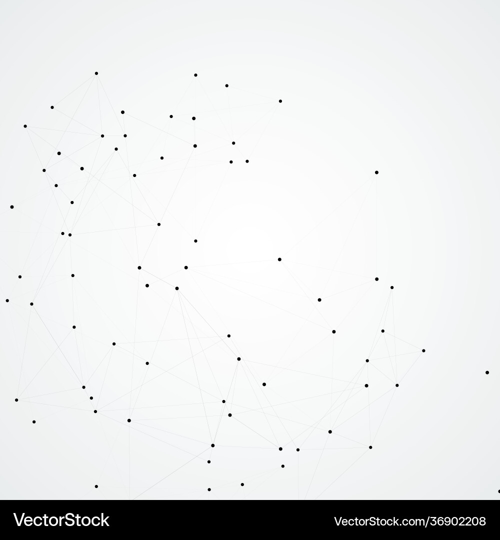 Abstract icon with network dots art element vector image