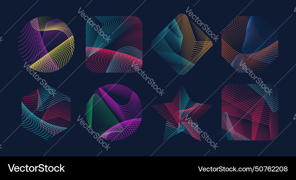Abstract modern geometric line shape grid print Abstract modern geometric line shape grid print vector image