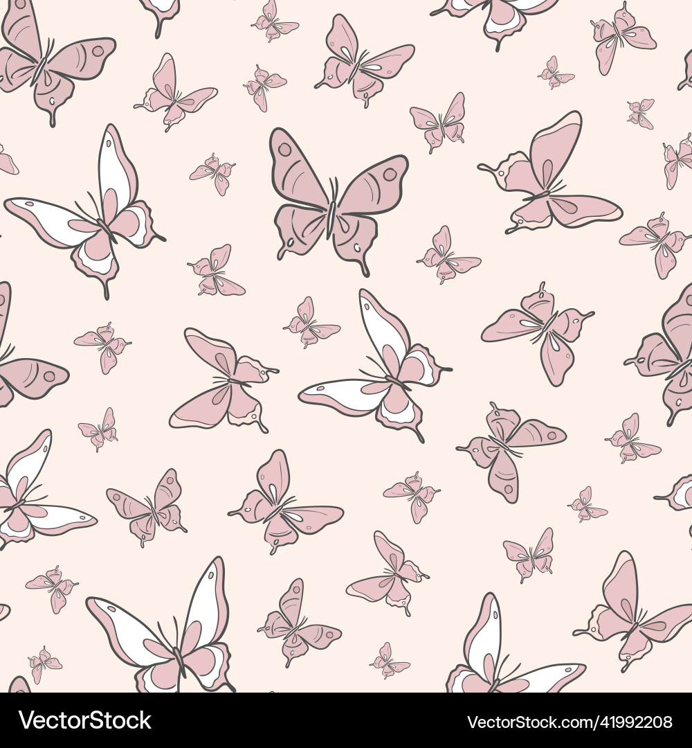 Butterfly seamless repeat pattern background Butterfly seamless repeat pattern background vector image