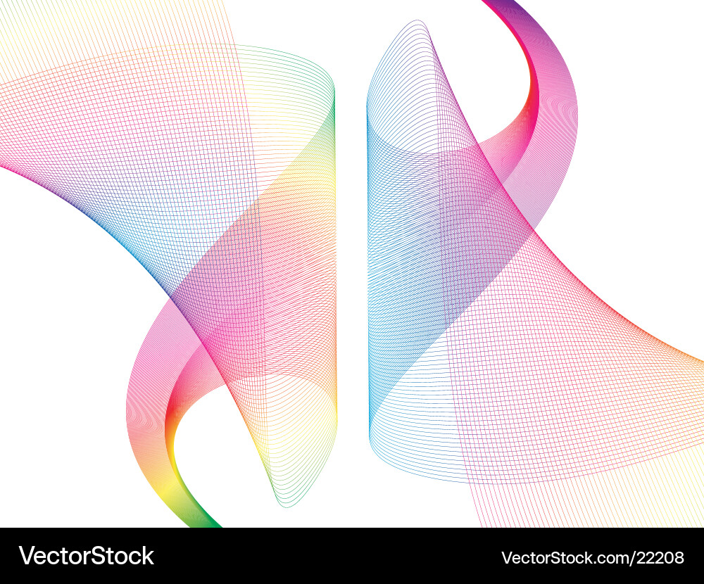 Chromatic Line Mesh vector image