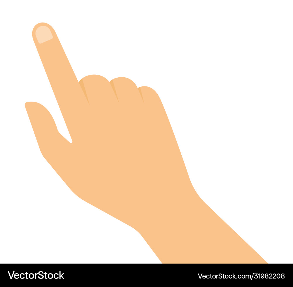 Close-up of a Hand with Index Finger Vector Image